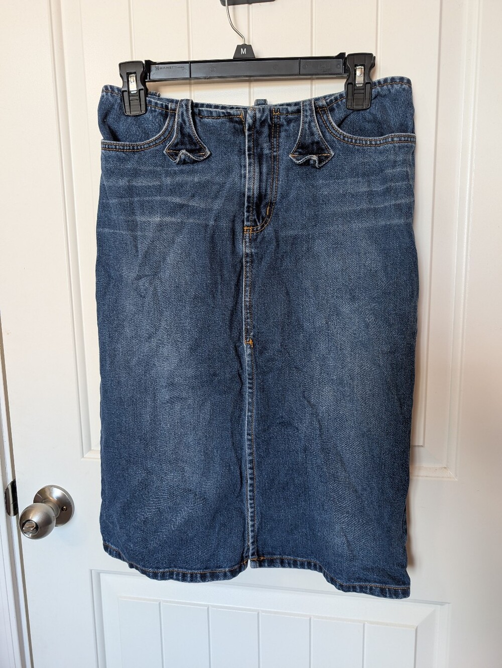 Y2K Hot Box Denim Pencil Skirt Small Medium Wash